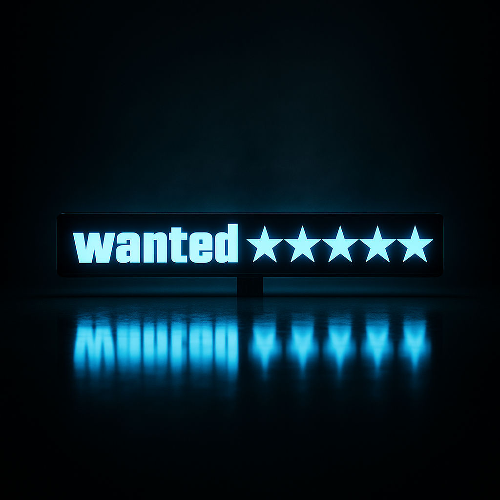 Wanted LED Sticker